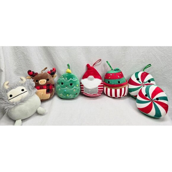 Squishmallow Holiday Plush Lot- 7 Assorted Kelly Toy Stuffed Animals Christmas - Picture 1 of 8